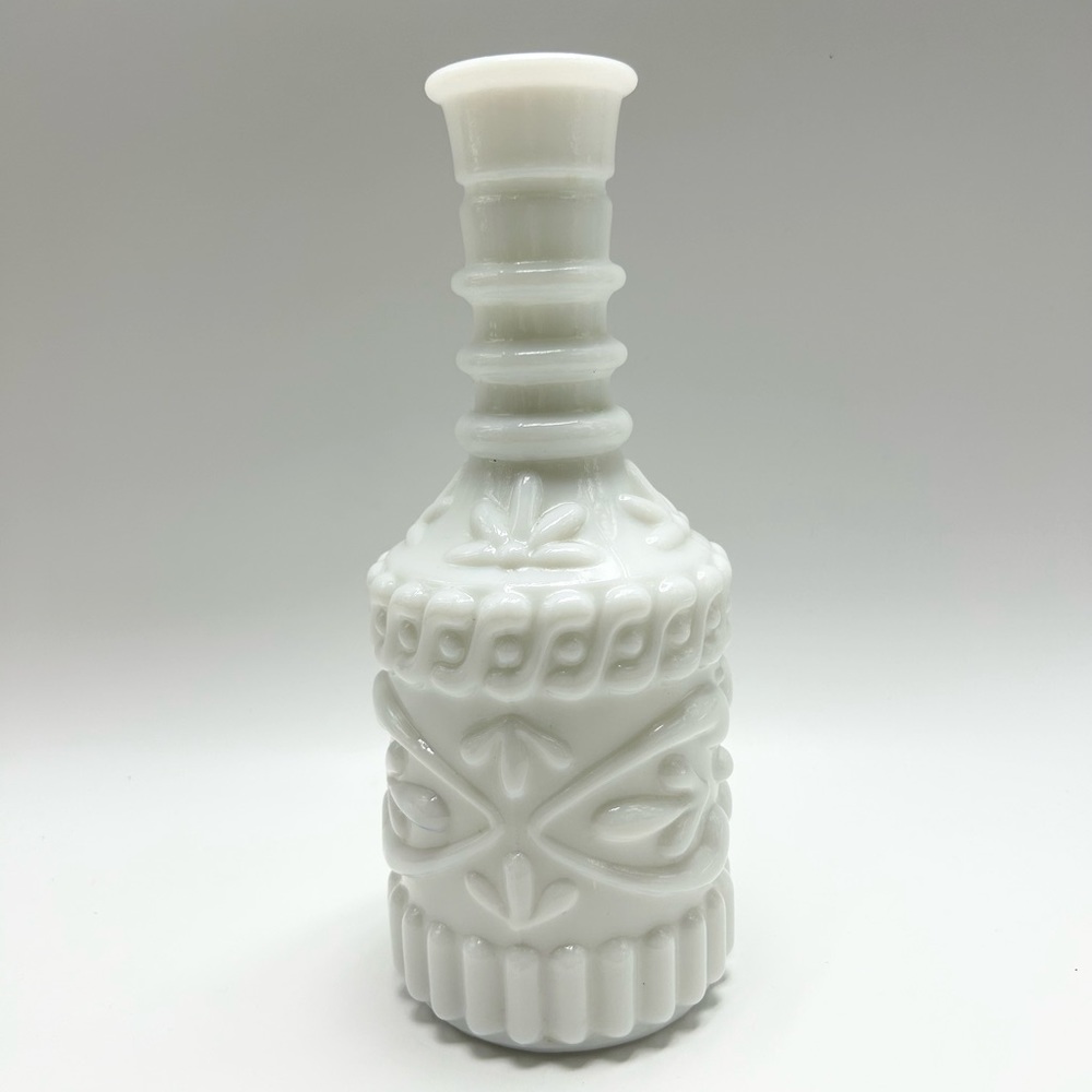 Jim Beam - Vintage Milk Glass Decanter without Stopper.